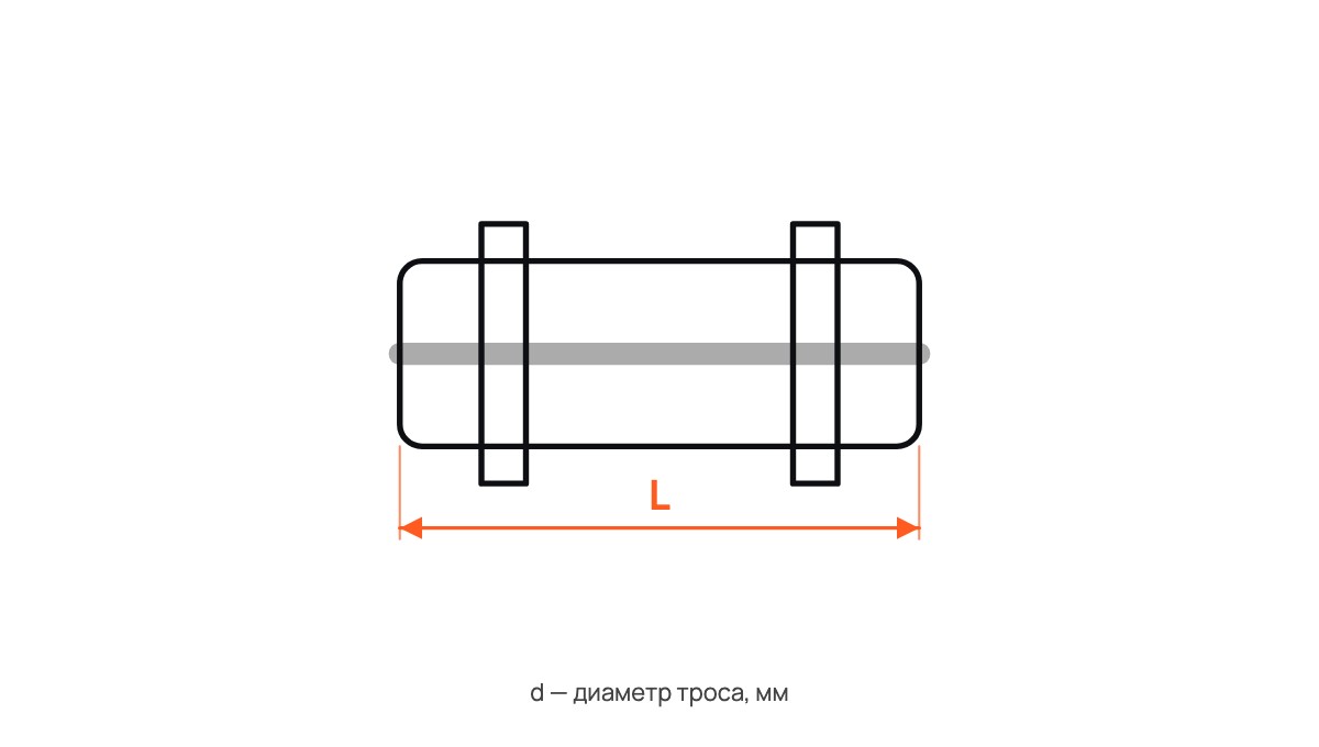 Зажим троса плоский х1 (SIMPLEX)