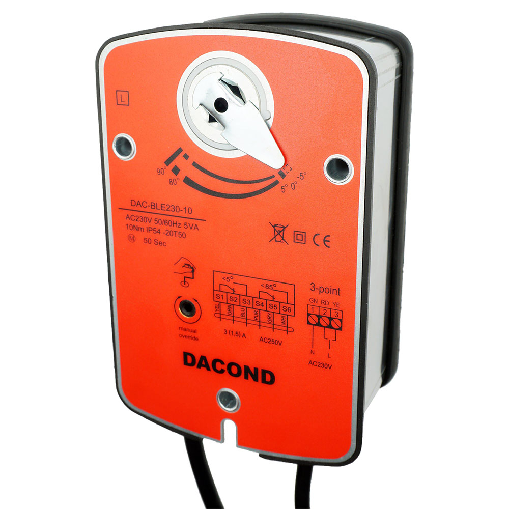 Электропривод DACOND DAC-BLE24-30 (30 Н·м, 24 В, дымоудаление, реверсивный)