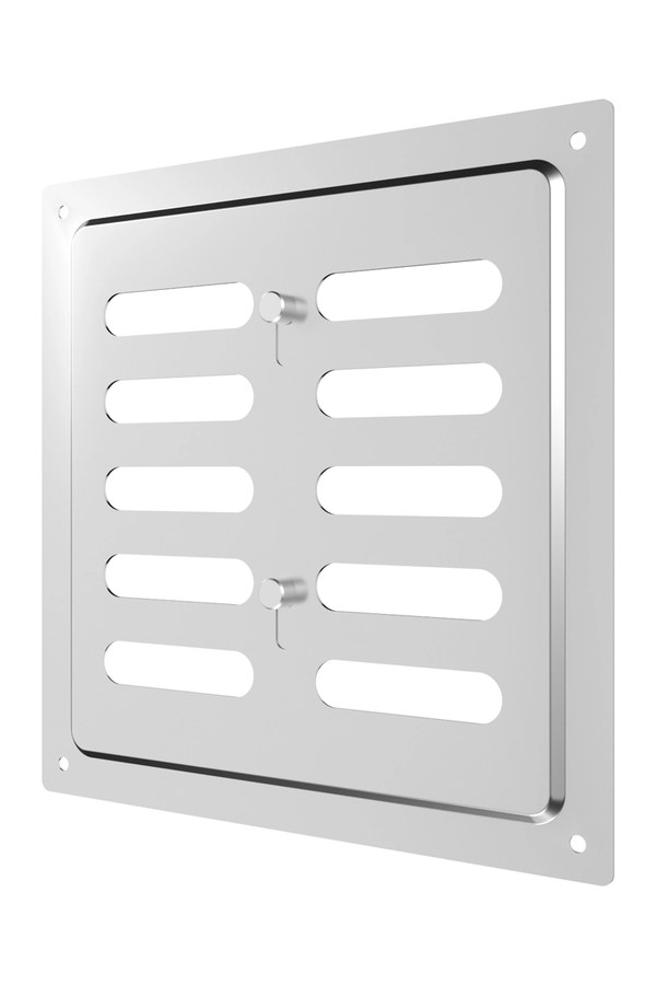 Решетка вентиляционная MER регулируемая 175х175 окрашенная сталь хром ERA