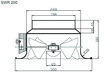SWR-630 диффузор вихревой — Габаритные размеры
