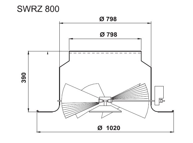 SWR-630 диффузор вихревой — Габаритные размеры